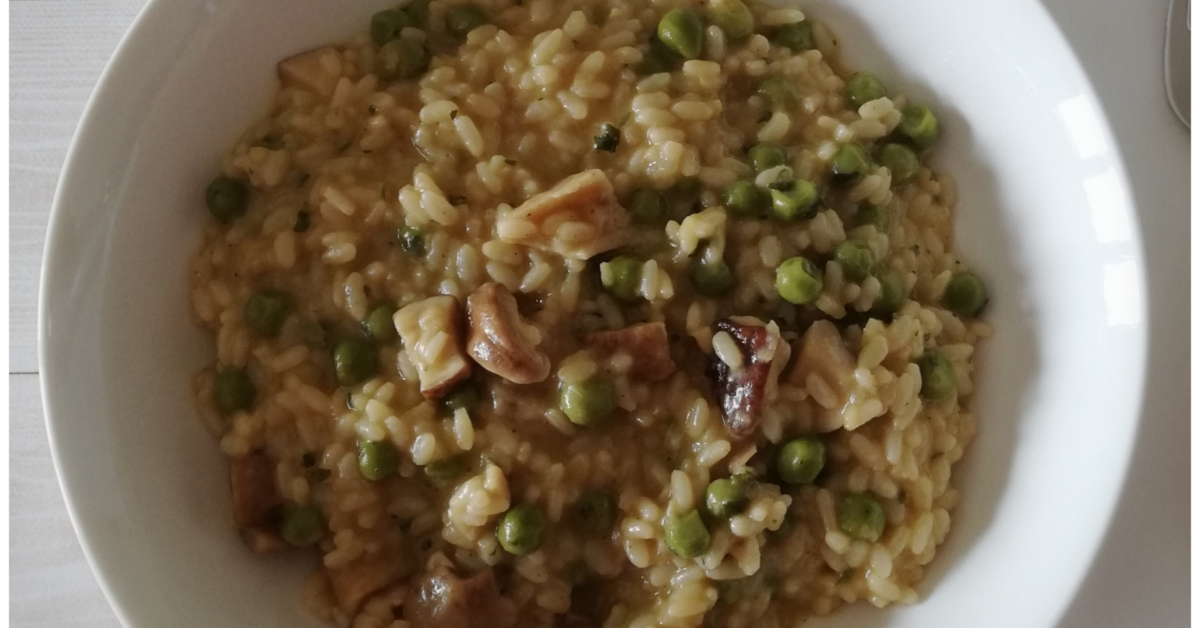 Risotto porcini e piselli Contest funghi è un ricetta creata dall