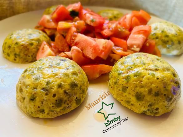 Tortini salati di piselli in monoporzione - senza glutine senza lattosio