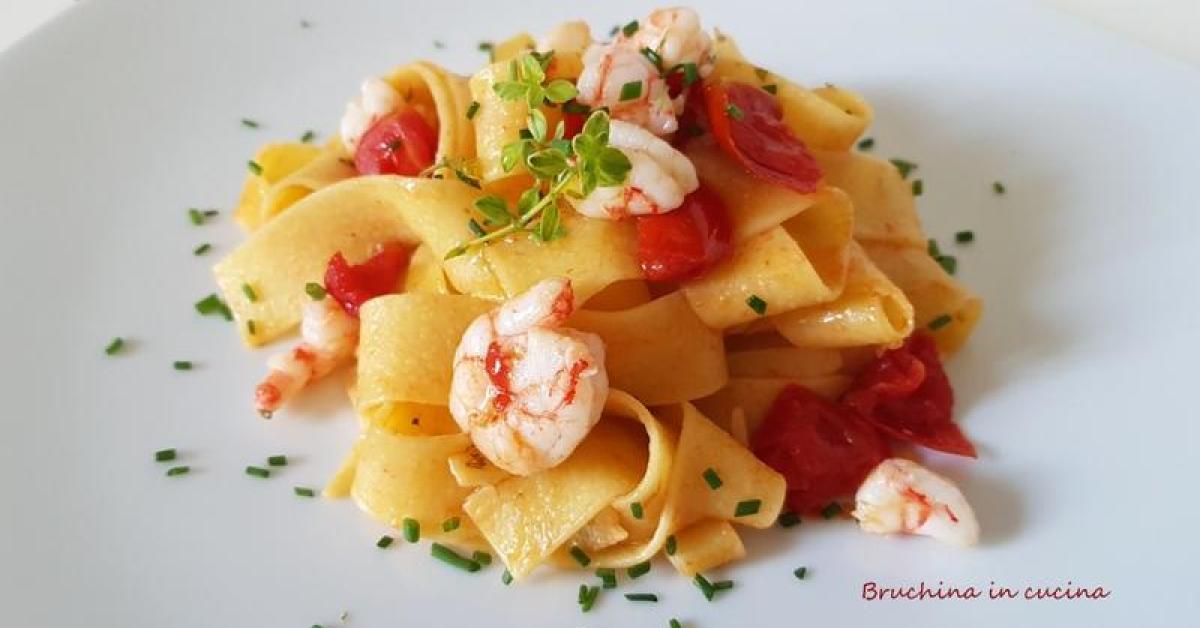 Pappardelle ai gamberi "contest Primavera" è un ricetta creata dall