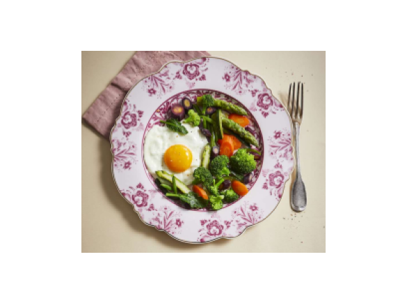 🥚 Uova occhio di bue con contorno di verdure al Varoma