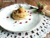 Spaghetti con pesto di Castagne e chicchi di Melograno